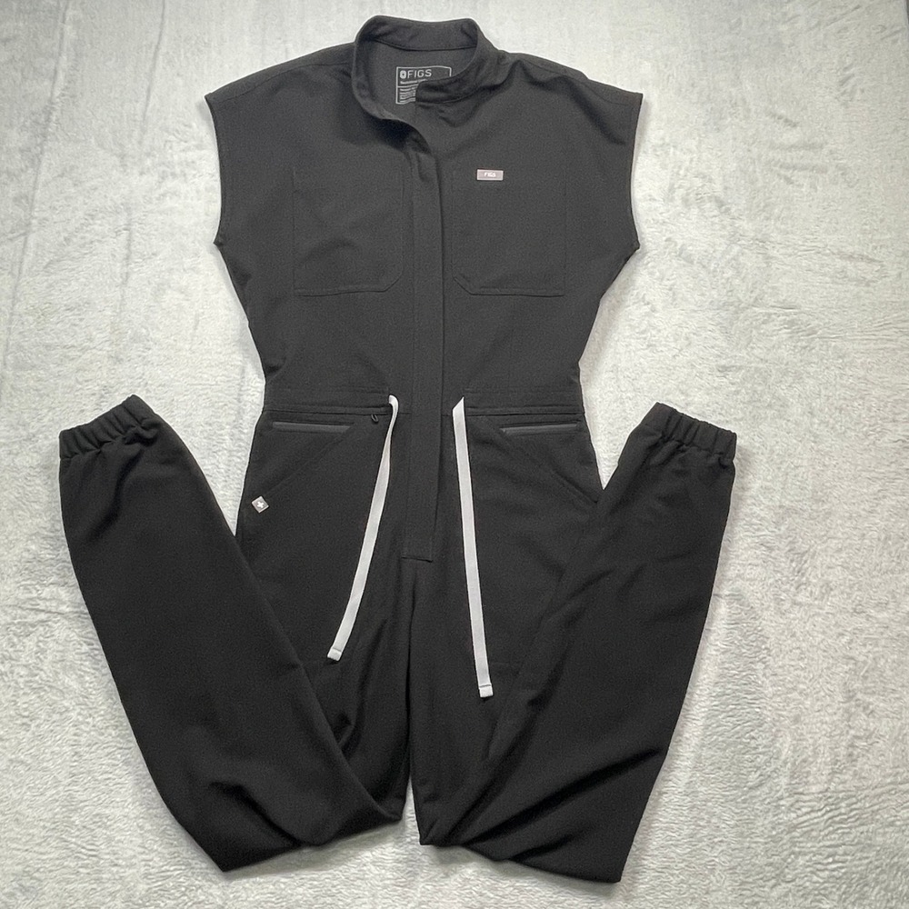 FIGS Jumpsuit Women XS Black Technical Collection Scrub Jogger